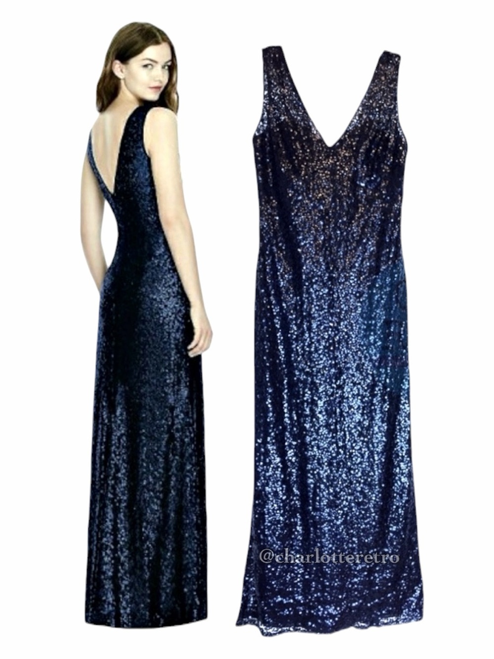 NWT Bella Bridesmaids Sequin Gown